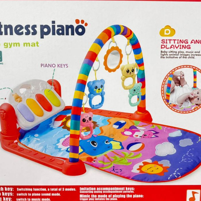 Tapete de Atividades Musical com Piano Interativo Ginásio com Som e Luz
