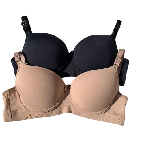 KIT 2 SUTIÃ REFORÇADO COM BOJO PLUS SIZE LISO ALÇA REFORÇADAS  LUXO