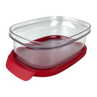 Tupperware Ultra Clear Oval 500ml Transparente e Vermelho