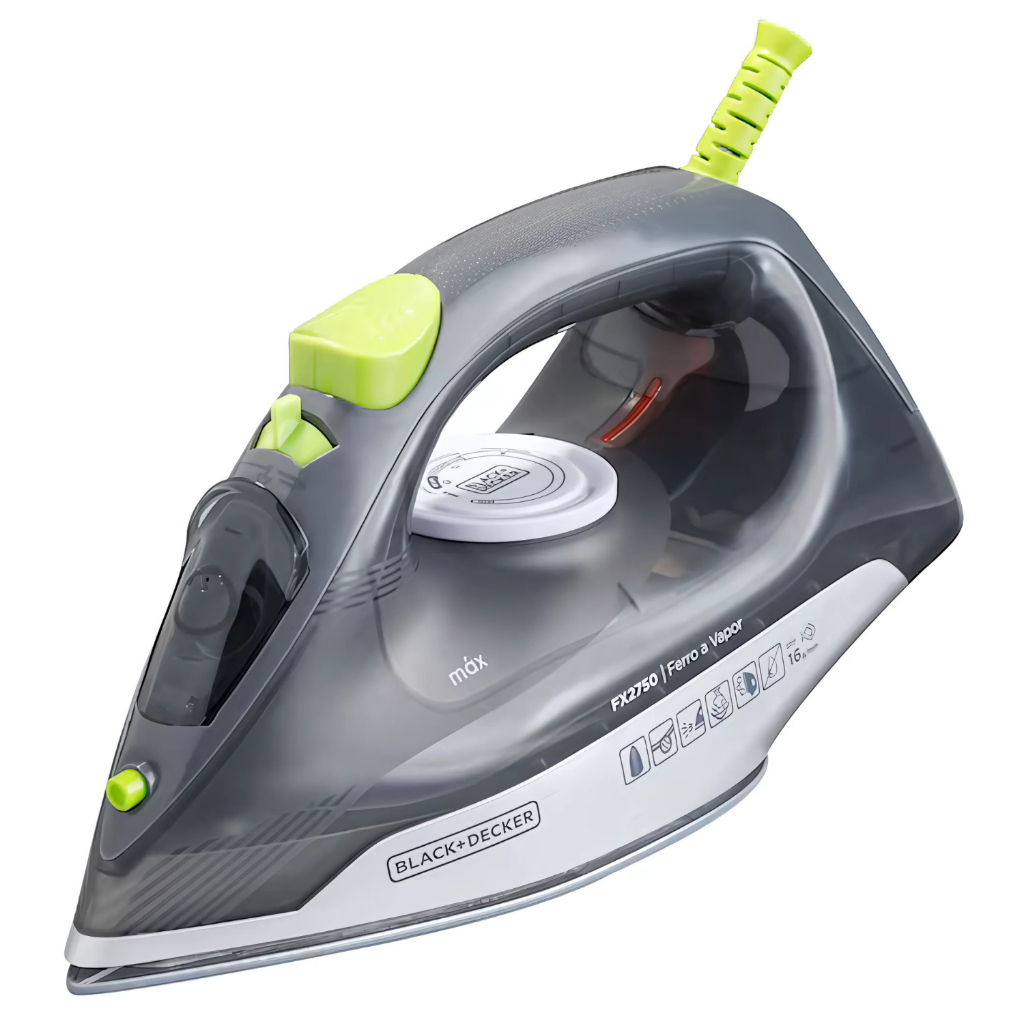 Ferro de Passar Roupa Elétrico a Vapor Black&Decker Base Antiaderente Ceramica FX2750 110/127V 1200W em Oferta na Shopee