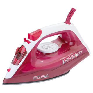 Ferro de Passar Roupas Elétrico a Vapor Black&Decker Base Antiaderente Branco e Rosa FX2250 110/127V em Oferta na Shopee
