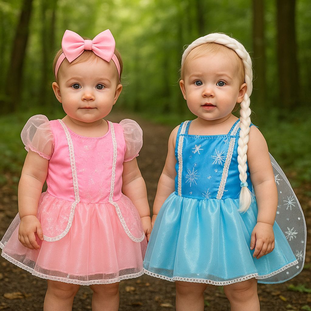 Vestido mesversario Princesas fantasia bebê Roupa para boneca Reborn recém nascido Vestido luxo para Ensaio Elsa Aurora
