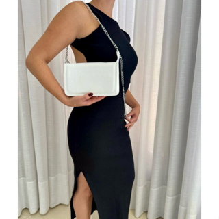 Bolsa Feminina Crossbody Antonella Moda Fashion Modelo Elegante com Alça de Corrente em Oferta na Shopee