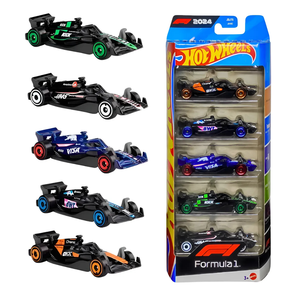 Hot Wheels Pack C/ 5 Carrinhos Edição Fórmula 1 2024 - Hot Wheels jgf58 em Oferta na Shopee