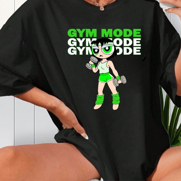 T-SHIRT COMUM ESTILOSAS PARA ACADEMIA MENINAS SUPER PODEROSAS GYM MODE