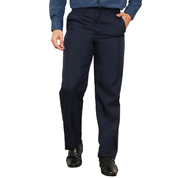 Calça Social Masculina Executivo Oxford Premium Marinho