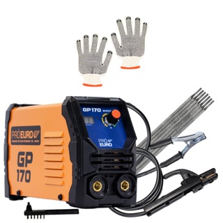 Máquina de Solda Inversora GP 170 Bivolt Portátil + Luva Simples e 250g Eletrodo 3,25mm Pró Euro em Oferta na Shopee