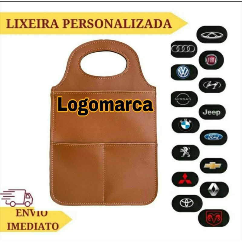 Kit 2 Lixeiras Automotiva para carro Lixo porta objeto. Várias marcas.. escolher até 2 marcas diferentes em Oferta na Shopee