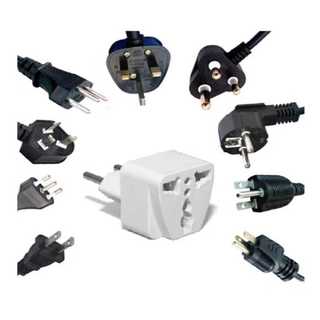 Adaptador de Tomada Internacional Universal Bivolt Benjamin Para Viagem Europa EUA BR - ENVIO IMEDIATO