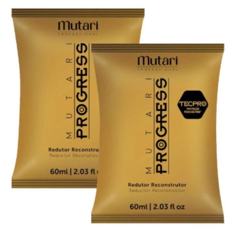 Kit 2 Sachê Mutari Progress - Escova Progressiva sem formol - 60g