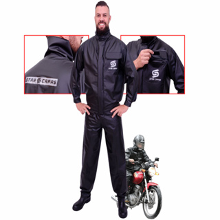 Capa Kit Roupa de Chuva Conjunto Completo Pvc Combate Para Moto Motoqueiro Adulto em Oferta na Shopee