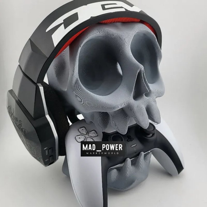 Suporte de caveira para fone  headset e controle ps5 suporte de parede em Oferta na Shopee