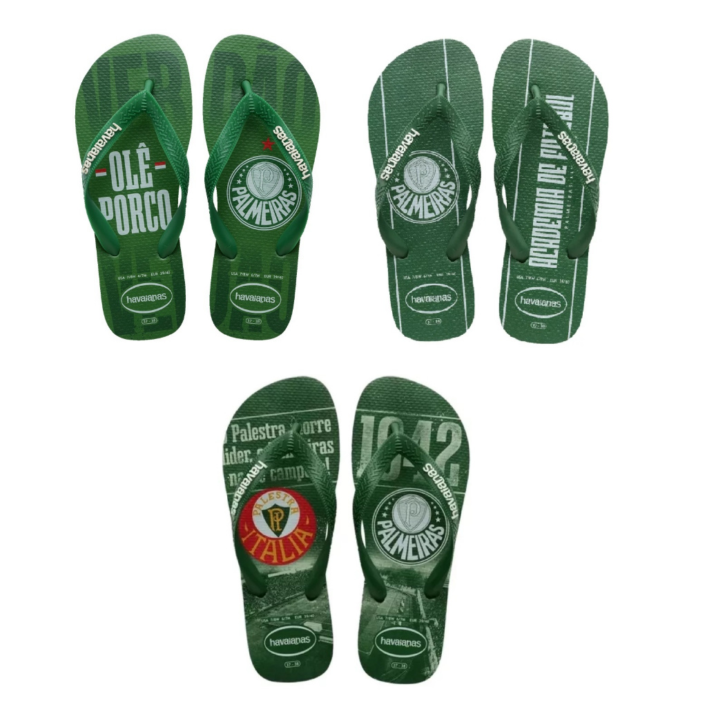 Chinelo Havaianas Palmeiras Original Sandália Verdão Masculina Feminina Infantil Unissex