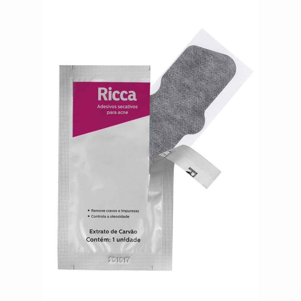 Adesivo Facial Ricca Preto Removedor de Cravos Nariz em Oferta na Shopee