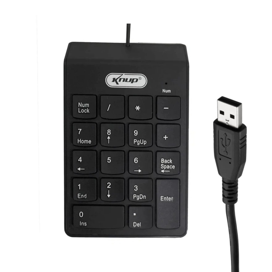 TECLADO NUMÉRICO COM FIO USB - KP-2003A - KNUP