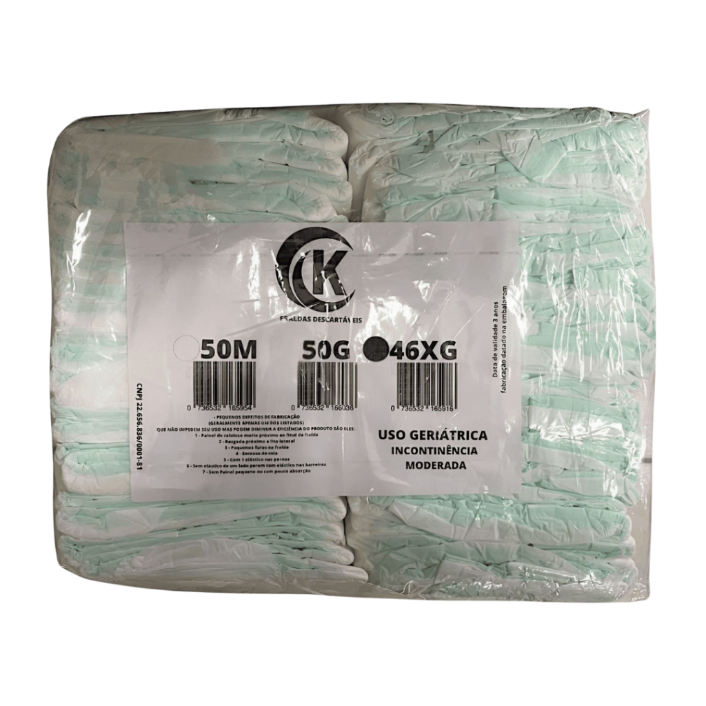 Fralda Geriátrica Adulto Kairos Vários Tamanhos Incontinência Moderada Revenda