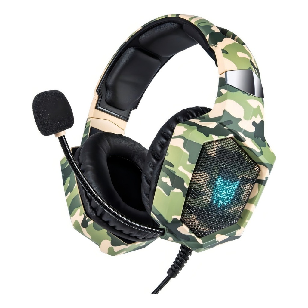 Headset Gamer Onikuma K8 Profissional Camuflado Verde