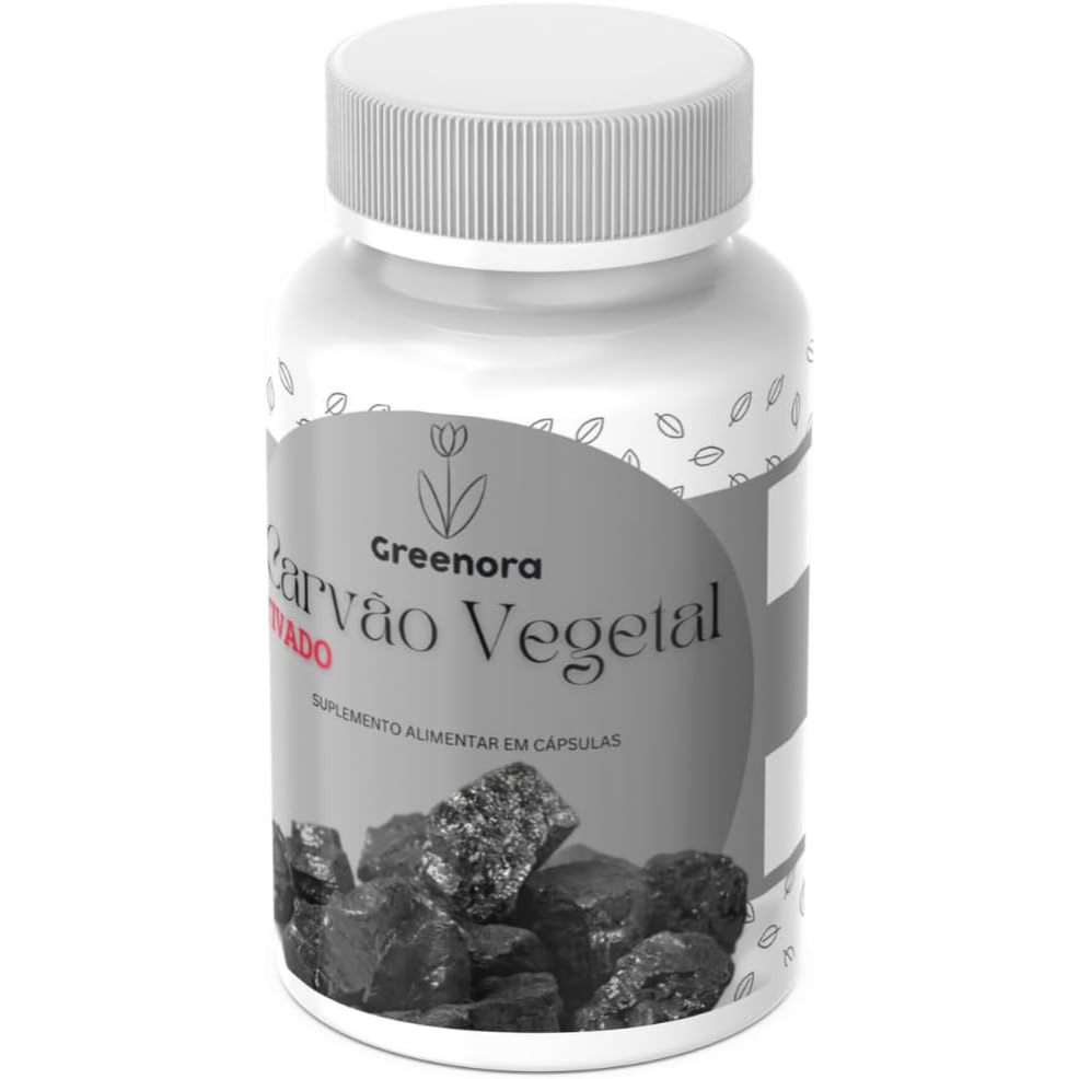 Carvão Vegetal Ativado 500mg - 120 Cápsulas | 2 Cápsulas ao Dia