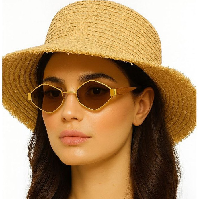 Óculos de Sol Feminino Masculino Moda Losango Lançamento Clássico em Oferta na Shopee