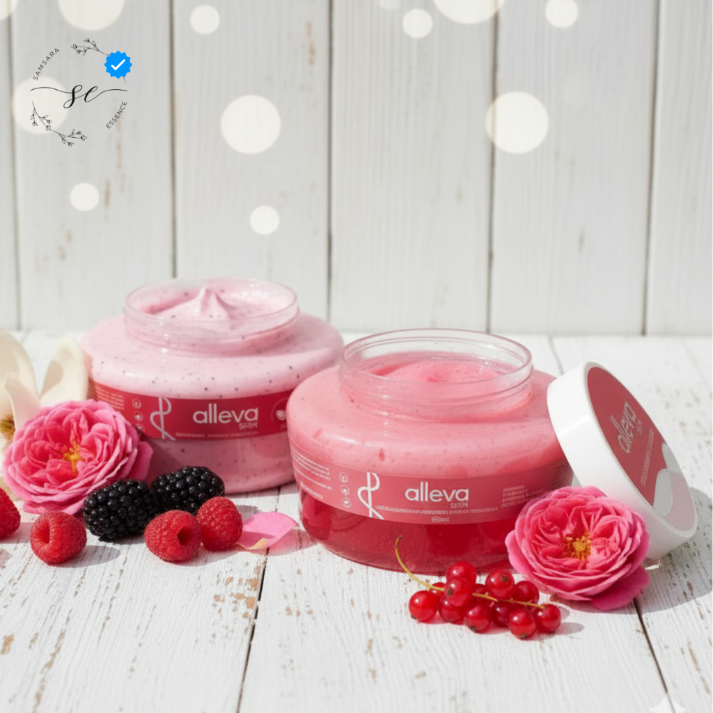 Esfoliante Corpo e Rosto + Geleia Hidratante Bifásica | Kit Banho Premium | Pantenol e Vitamina E em Oferta na Shopee