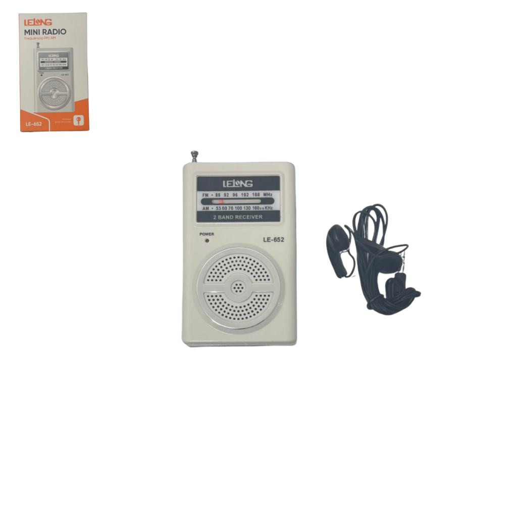 Mini Rádio De Bolso A Pilha AM FM Com Fone De Ouvido Portátil Clássico Cor Sortida