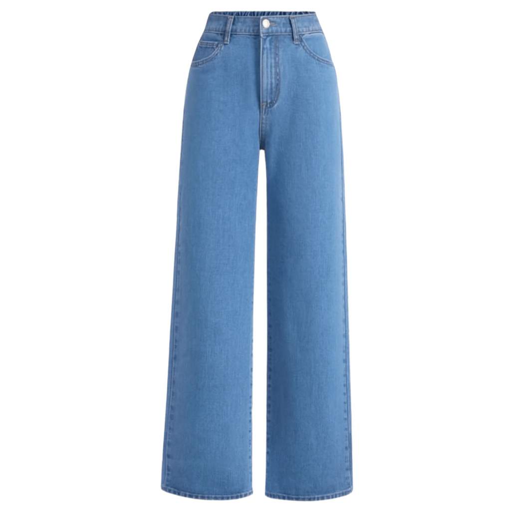 Calça Jeans  Infantil Feminina Juvenil Wide Leg Pantalona