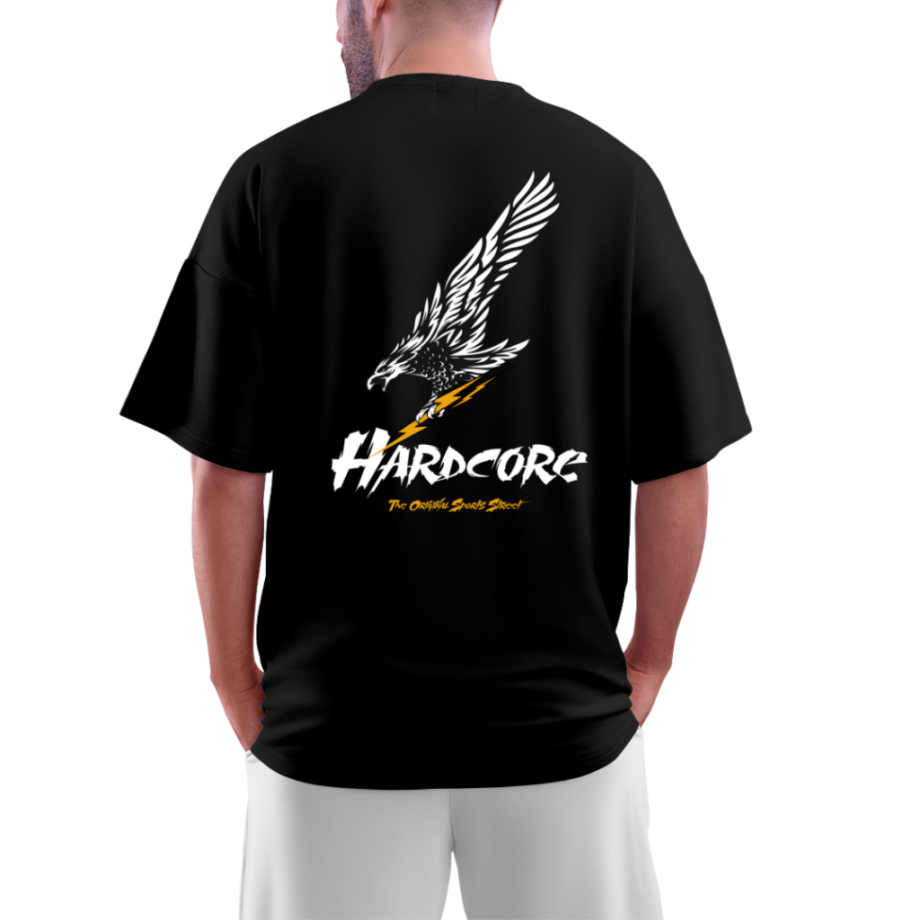 Camiseta Hardcore Oversized Academia Confortavel Unissex Treino Aguia Maromba