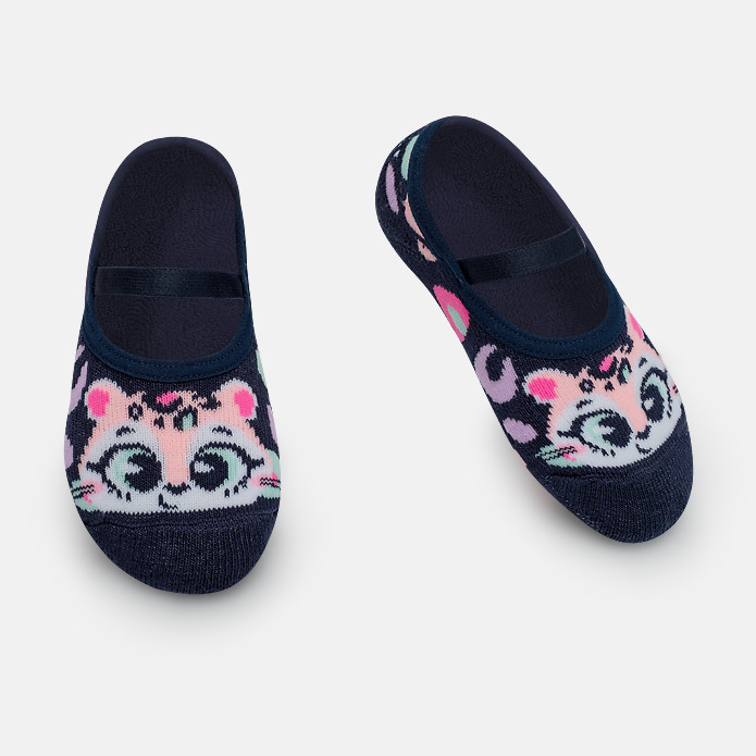 Meia Sapatilha Antiderrapante Bebê Menina Onça - Puket em Oferta na Shopee