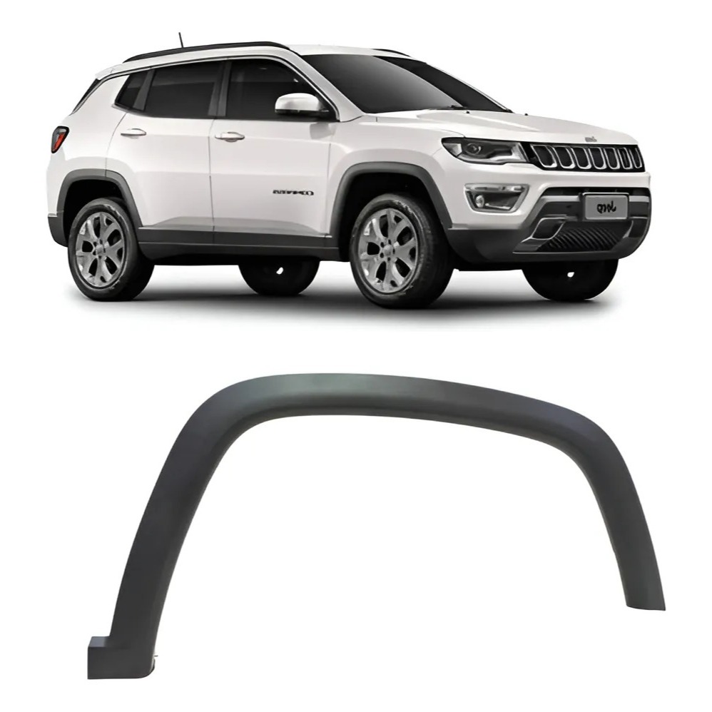 Aplique Friso Paralama Dianteiro Jeep Compass 2017 2018 2019 20 2021 22 2023 2024 2025 Lado Direito