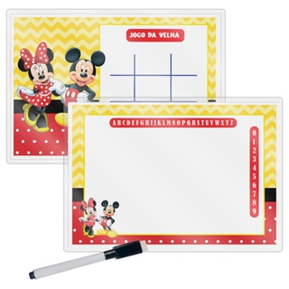 Lousa Magica Lembrancinhas Festa Infatil Tema MICKEY E MINNIE Pronto Para envio. em Oferta na Shopee