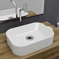 Cuba Pia De Apoio Luna Para Banheiro Lavabo Cozimax - 36.5x27cm