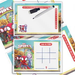 Lousa Magica Lembrancinha Festa Infatil Tema  Spidey e Seus Amigos Espetaculares Pronto Para envio. em Oferta na Shopee