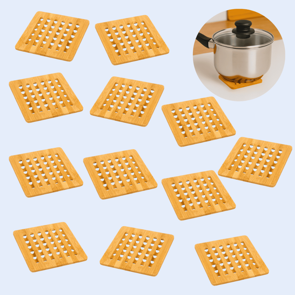 Kit 12 Descansos de Panela Quente Suporte Travessa Forma Sopeira Bule Mesa Posta Servir Cozinha Restaurante Lanchonete