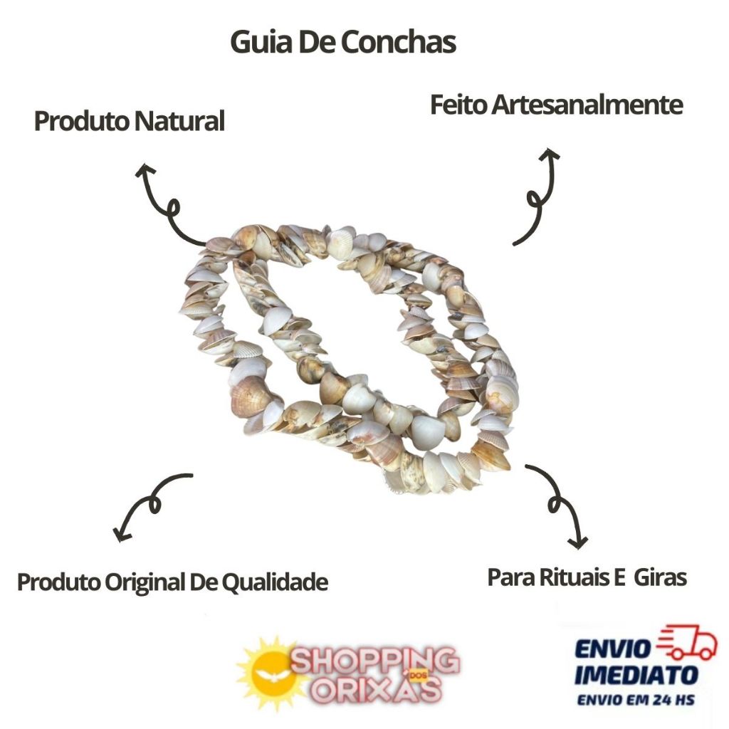Guia Colar De Conchas Umbanda E Candomblé Unidade
