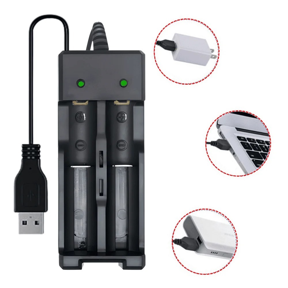Carregador De Pilha 18650 Com Led Indicador de Carga Carregamento USB 5V em Oferta na Shopee