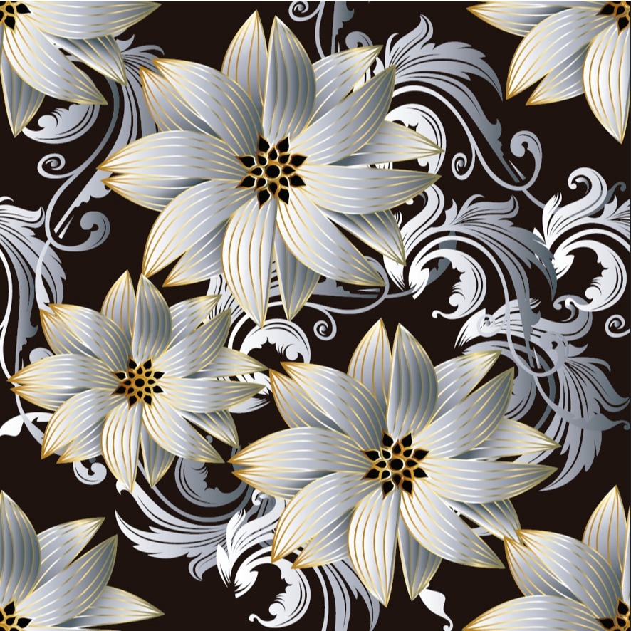 Tecido Tule Estampado Floral 3D 3 em Oferta na Shopee