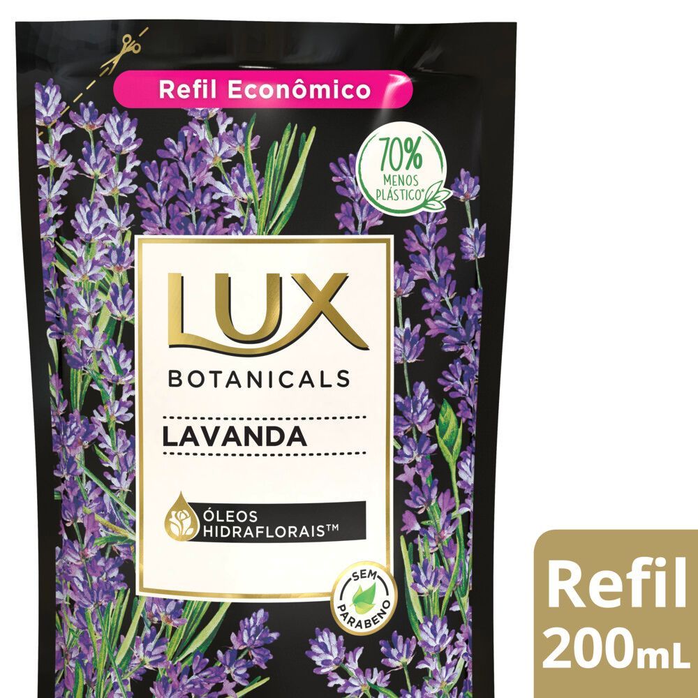 Sabonete Liquido Lux Refil Botanicals Lavanda 200ml em Oferta na Shopee