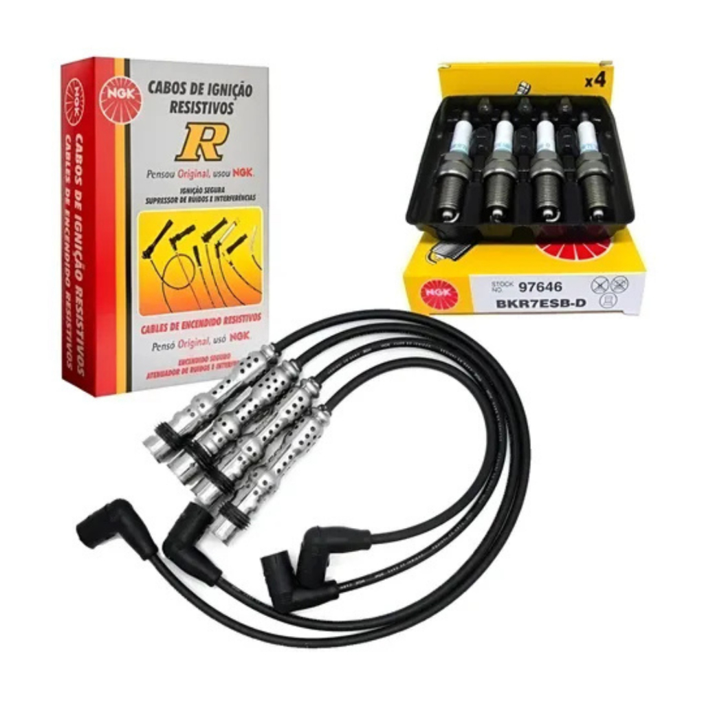 Kit vela e cabo vela ignição Gol G4 G5 1.0 1.6 2001 A 2017 em Oferta na Shopee