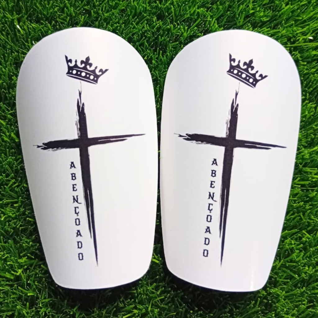 Caneleira Personalizada Futebol Frase Abençoado