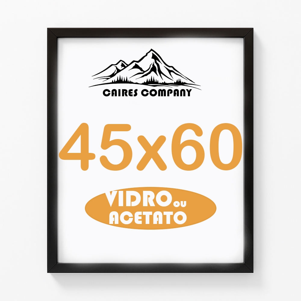 Moldura 45x60 Com Vidro Poster Foto Quadro em Madeira 60x45