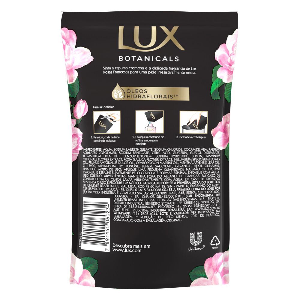 Sabonete Liquido Lux Refil Rosas Francesas 200ml — imagem 2 de 2