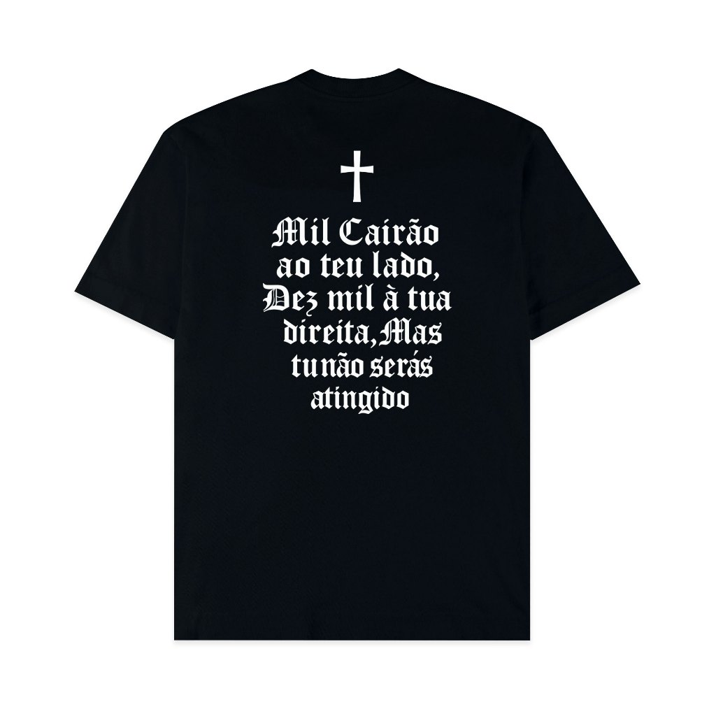 Camiseta Manga Curta Salmo 91 Oversized Basic Streetwear Unissex 100% Algodão Fio 30.1 Cores Diversas