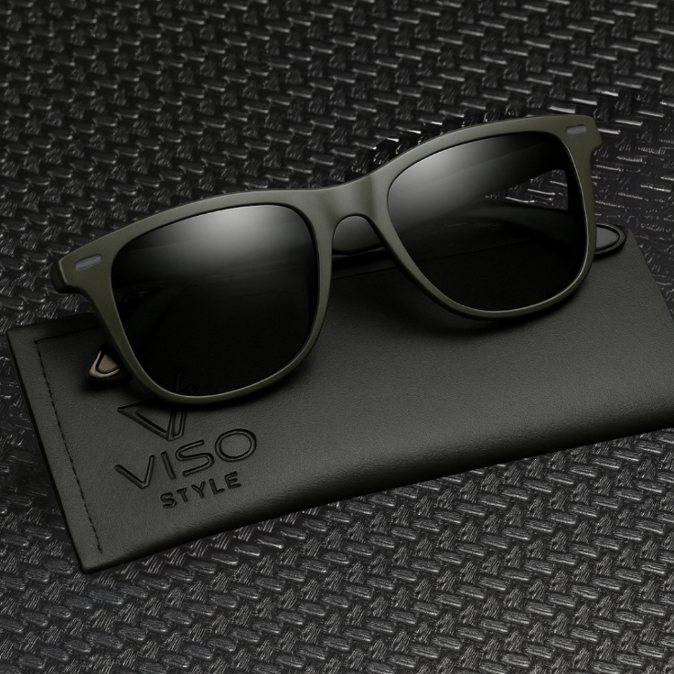 Oculos de Sol Polarizado Quadrado Premium Tendencia Elegante UV400 Masculino Feminino