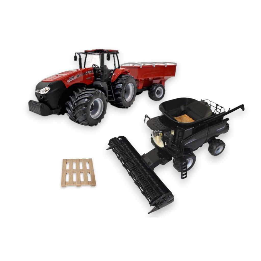 Kit Colheitadeira Grão Preta Black Trator Graneleiro Case