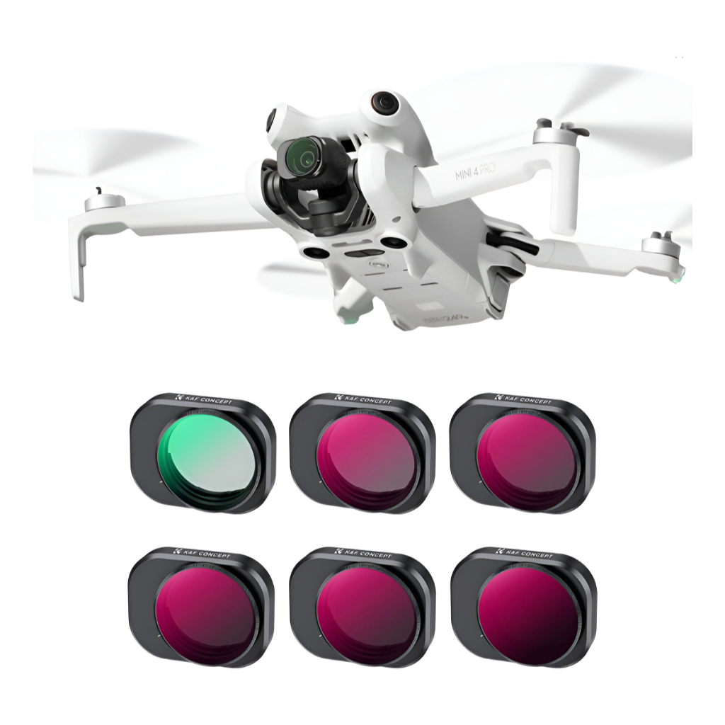 Kit 6 Filtros K&f Concept P/ Dji Mini 4 Pro Nd4/8/16/32 Cpl