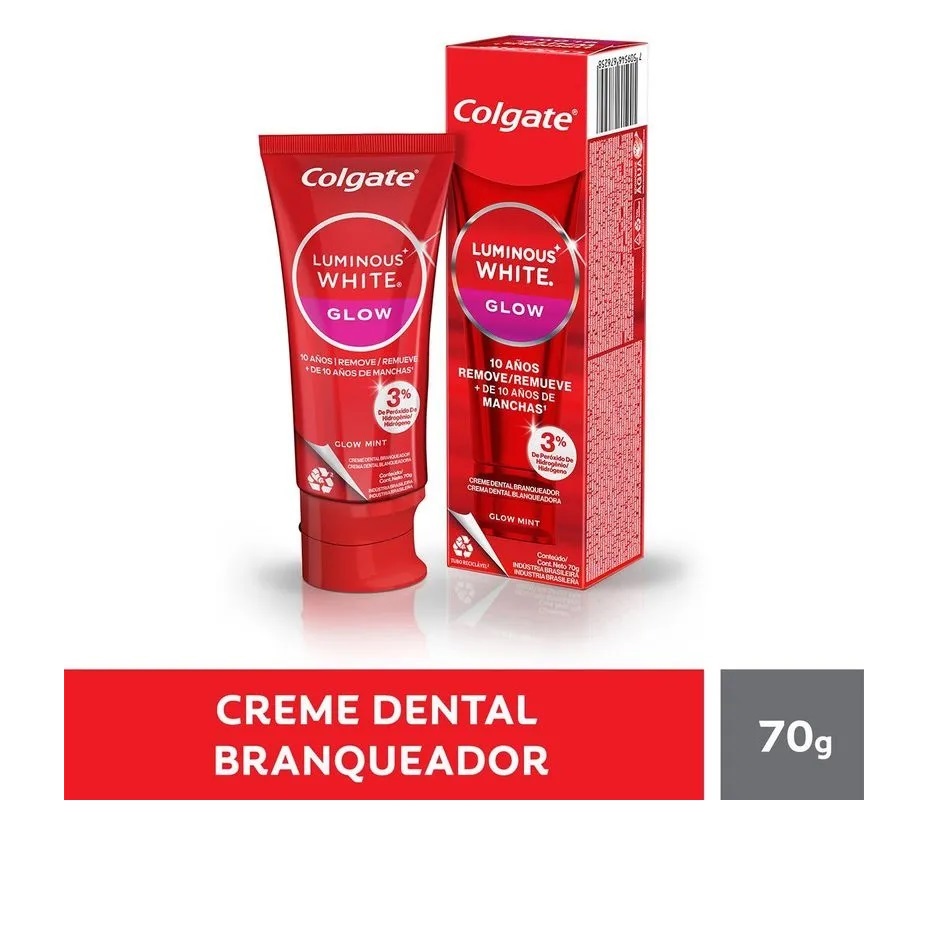 Creme Dental Colgate Luminous White Glow 70g em Oferta na Shopee