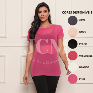 Blusa Feminina de Tule Transparente Camiseta Manga Curta Academia Treino em Oferta na Shopee