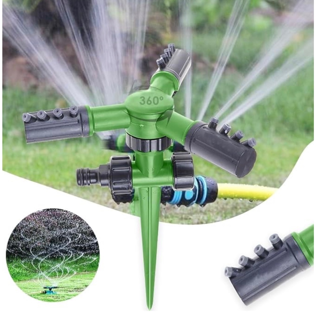 Irrigador Giratório Com Espeto Para Jardim Gramado
