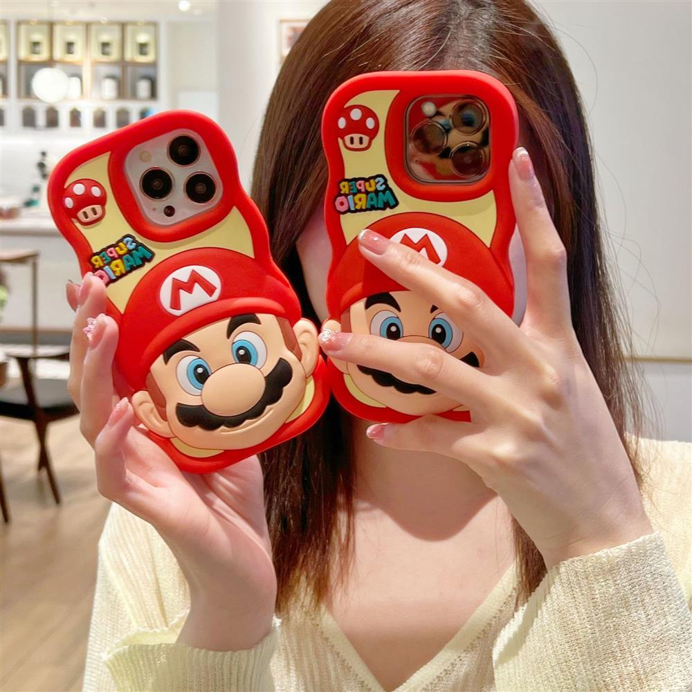 Capa Capinha Super Mario De Silicone Para iPhone 11, 12, 13, 14, 15 PRO PROMAX em Oferta na Shopee