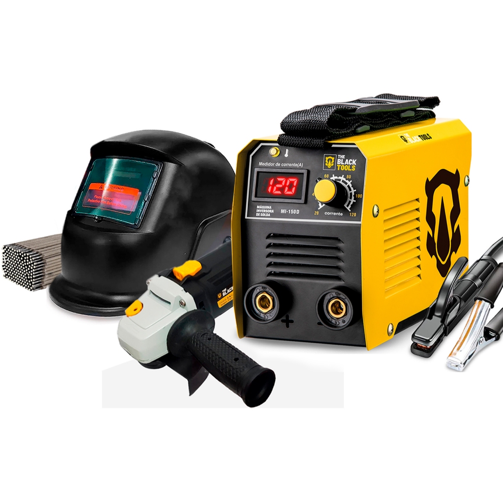 Maquina De Solda Inversora 120a + Mascara + Esmerilhadeira em Oferta na Shopee